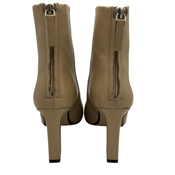Zara Womens High Heel Ankle Boots Booties Tan Back Zipper EU 37 US 6.5 Mob Wife - Picture 5 of 16